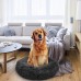 Soft Plush Dog Bed, Dog Cat Luxury Faux Fur Donut Cushion, Warm Cozy Joint Anxiety Relief Sleeper